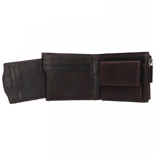 Pánska kožená peňaženka Lagen Elias - tmavo hnedá