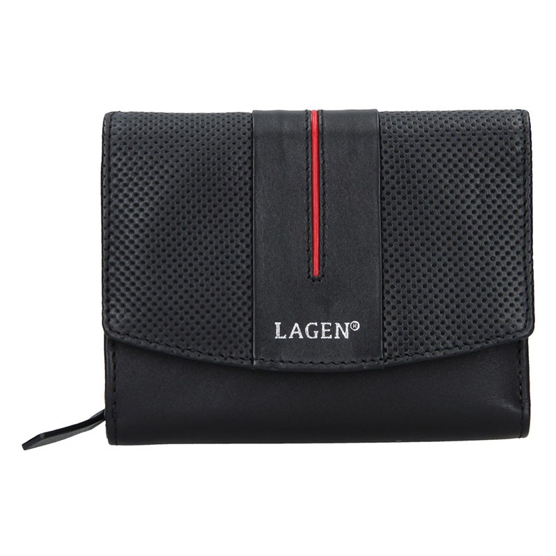 Dámska peňaženka Lagen Carinne - čierno-červená