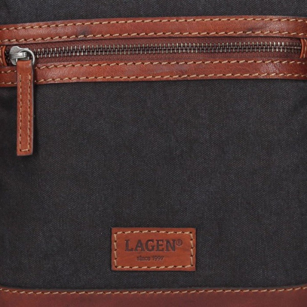 Pánska taška cez rameno Lagen Bill - čierno-hnedá