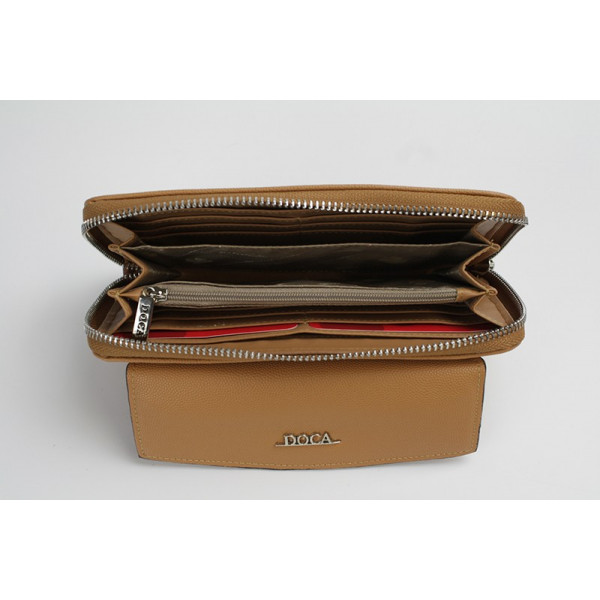 Dámska peňaženka Doca 65031 - svetlo hnedá
