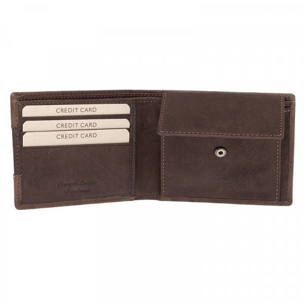 Pánska kožená peňaženka Lagen Rolanos - hnedá