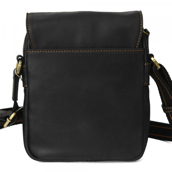 Pánska kožená taška cez rameno Hexagona 154191 - čierna