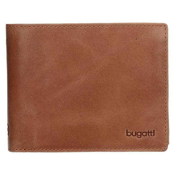 Pánska kožená peňaženka Bugatti Rodrigo - svetlo hnedá