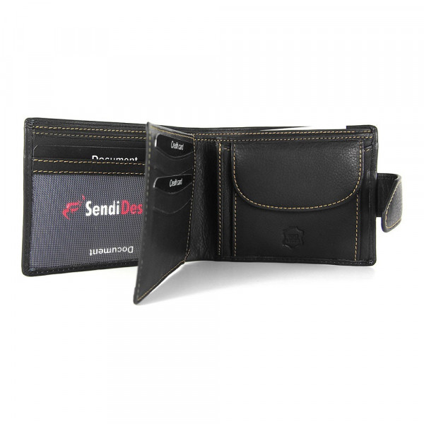 Pánská kožená peněženka SendiDesign 7001 - černá