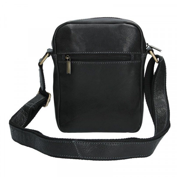 Pánska kožená taška cez rameno SendiDesign CT703 - čierna