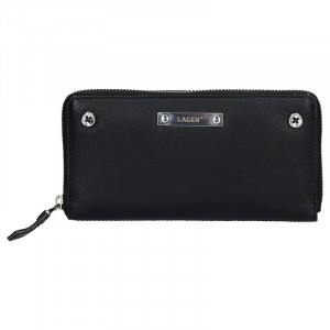 Dámska kožená peňaženka Lagen Nicole - čierna