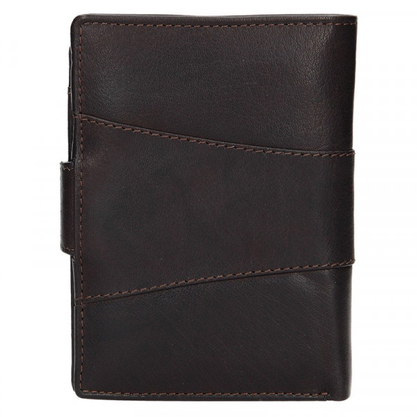 Pánska kožená peňaženka Lagen Conor - tmavo hnedá