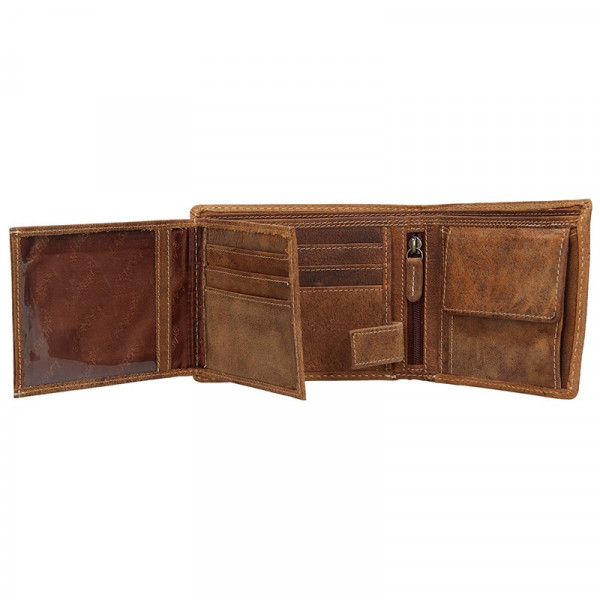 Pánska kožená peňaženka Lagen Jerone - hnedá