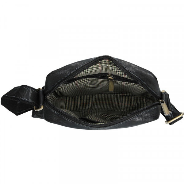 Pánska kožená taška cez rameno SendiDesign CT706 - čierna