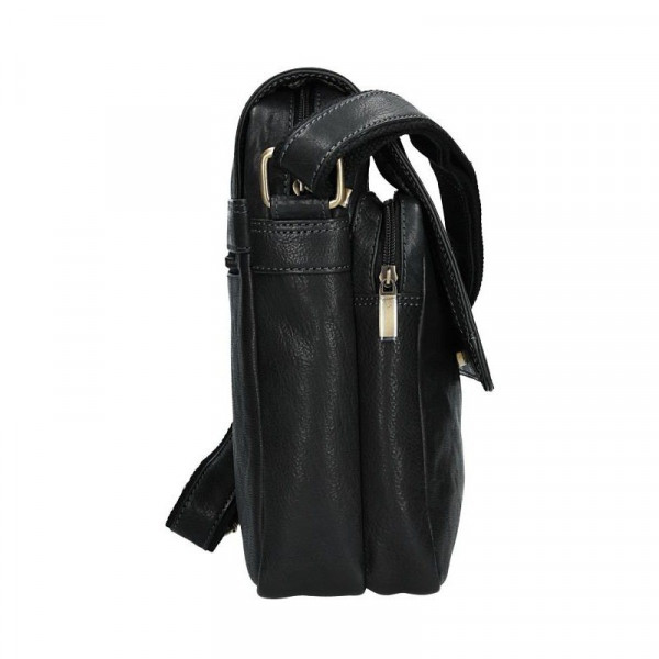 Pánska kožená taška cez rameno SendiDesign CT702 - čierna