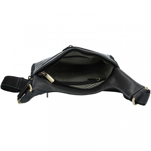 Pánska kožená taška cez rameno SendiDesign CT705 - čierna