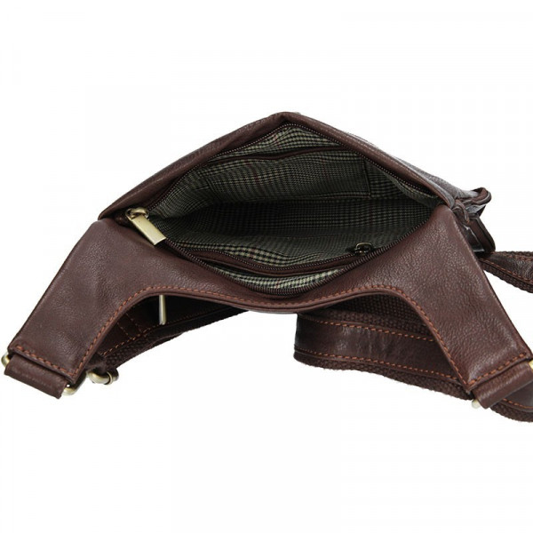 Pánska kožená taška cez rameno SendiDesign CT705 - hnedá