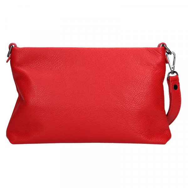 Dámska kožená listová kabelka Facebag Haidl - červená