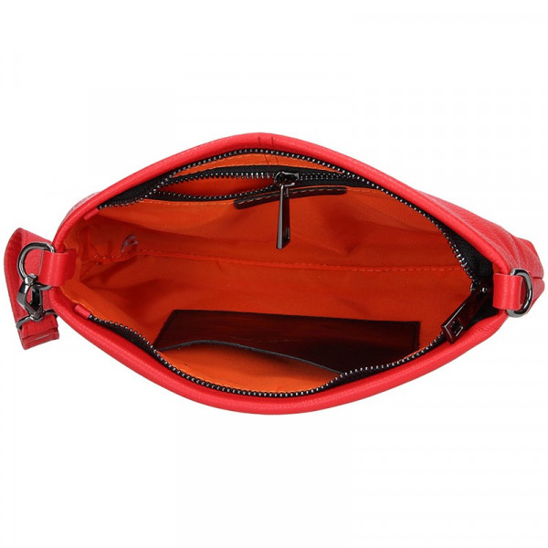 Dámska kožená listová kabelka Facebag Haidl - červená