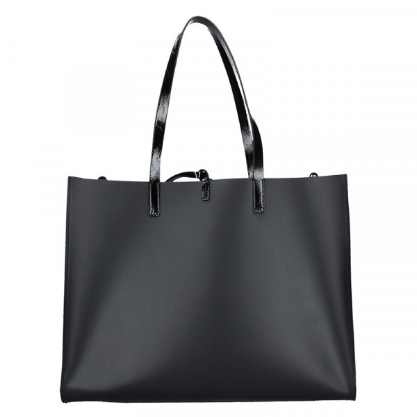 Dámská kožená kabelka Facebag Lill - černá