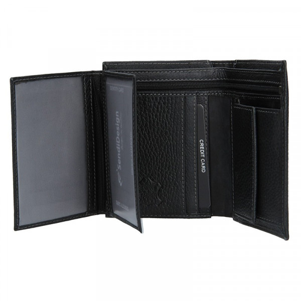 Pánska kožená peňaženka SendiDesign 5501 FH - čierna
