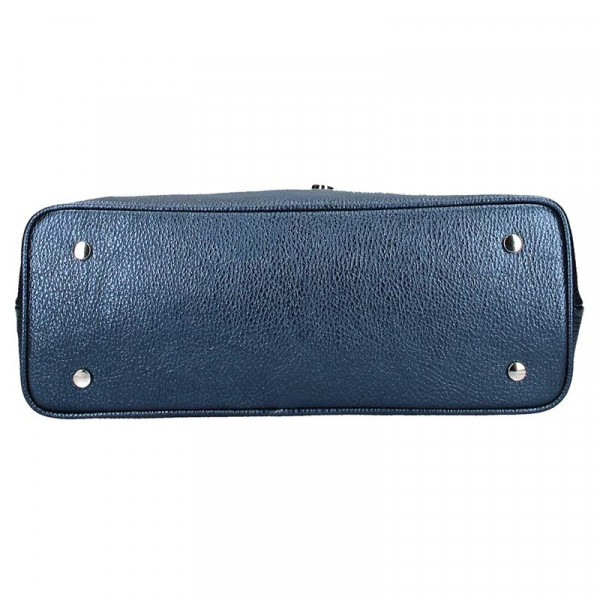 Dámska kožená kabelka Facebag Fionna - modrá