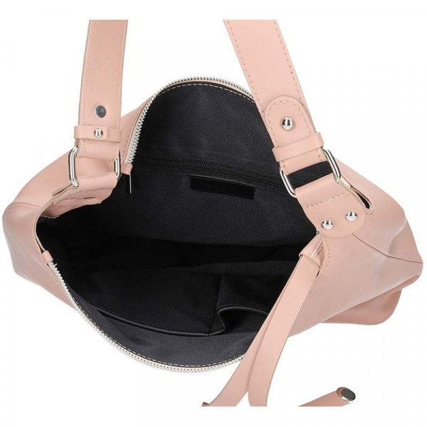 Dámska kožená kabelka Facebag Fionna - ružová
