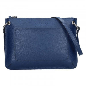 Trendy dámska kožená crossbody kabelka Facebag Nicol - modrá