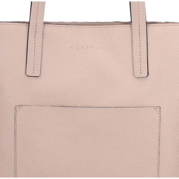 Dámska kožená kabelka Facebag Greta - svetlo ružová