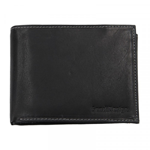 Pánská kožená peněženka SendiDesign 5601 (P) VT - černá