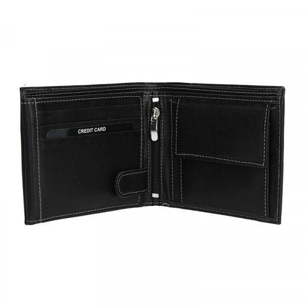 Pánska kožená peňaženka SendiDesign 5601 (P) VT - čierna