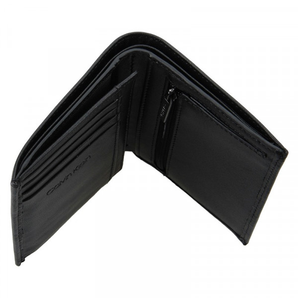 Pánska kožená peňaženka Calvin Klein Jacob - čierna