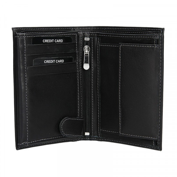 Pánska kožená peňaženka SendiDesign 5602 (P) VT - čierna