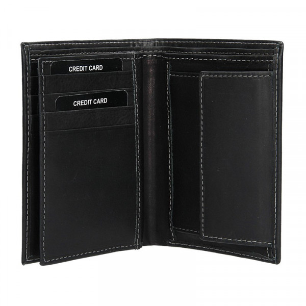 Pánska kožená peňaženka SendiDesign 5741 (P) VT - čierna