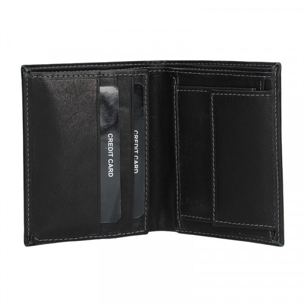 Pánska kožená peňaženka SendiDesign 5758 (P) VT - čierna