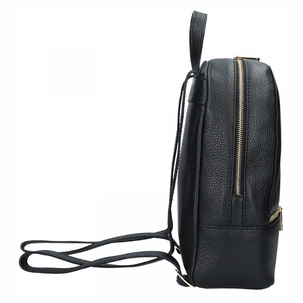 Dámsky kožený batoh Facebag Paloma - čierna