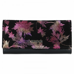 Dámska kožená peňaženka Lorenti Alva - čierno-fialová