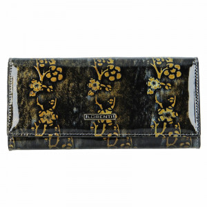 Dámska kožená peňaženka Lorenti Dana - čierno-zlatá