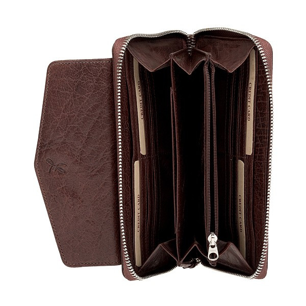 Dámska kožená peňaženka Lagen Lena - hnedá