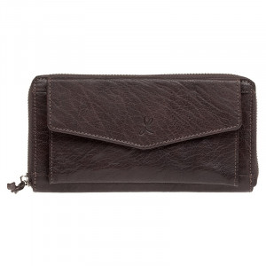 Dámska kožená peňaženka Lagen Lena - tmavo hnedá