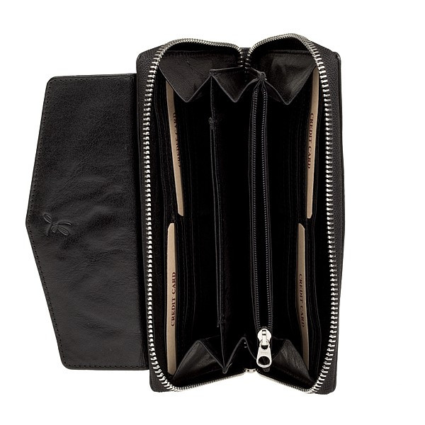 Dámska kožená peňaženka Lagen Lena - čierna