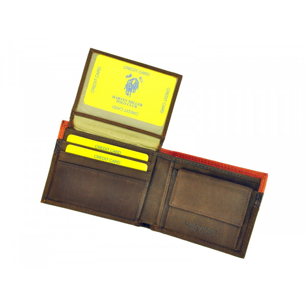 Pánska kožená peňaženka Harvey Miller Lincoln - čierna