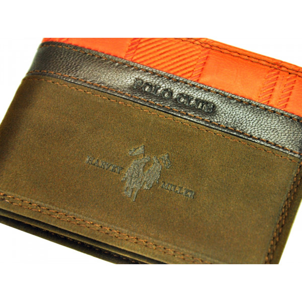Pánska kožená peňaženka Harvey Miller Lincoln - hnedá
