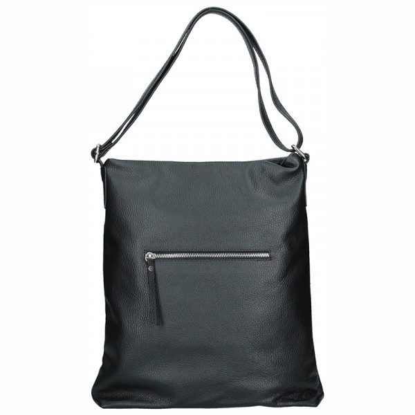 Dámska kožená kabelka Facebag Milen - čierna