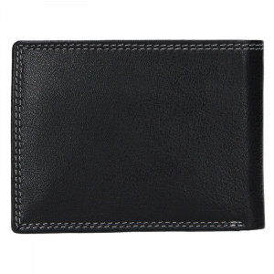 Pánská kožená peněženka DD Anekta Fido - černo-modrá