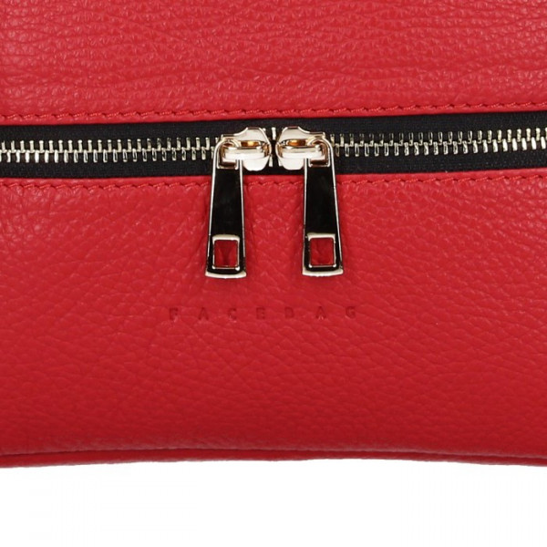 Dámsky kožený batoh Facebag Paloma - červená