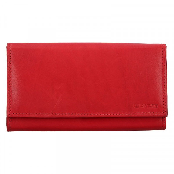 Dámská kožená peněženka Diviley Lorra - červená