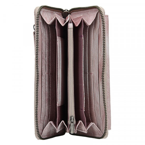 Dámska kožená peňaženka Lagen Maria - svetlo fialová