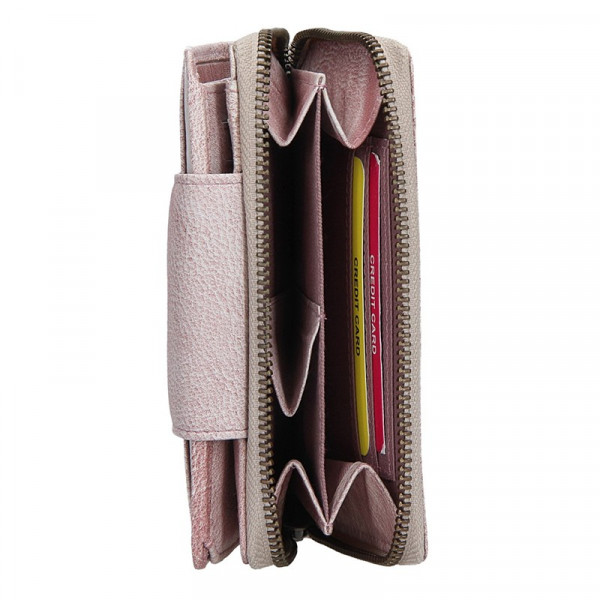 Dámska kožená peňaženka Lagen Agáta - svetlo fialová