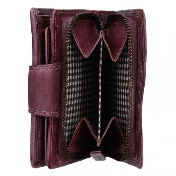 Dámska kožená peňaženka Lagen Marla - fialová