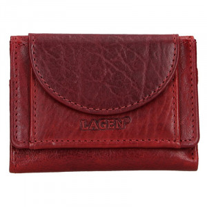 Dámska kožená slim peňaženka Lagen Mellby - vínová