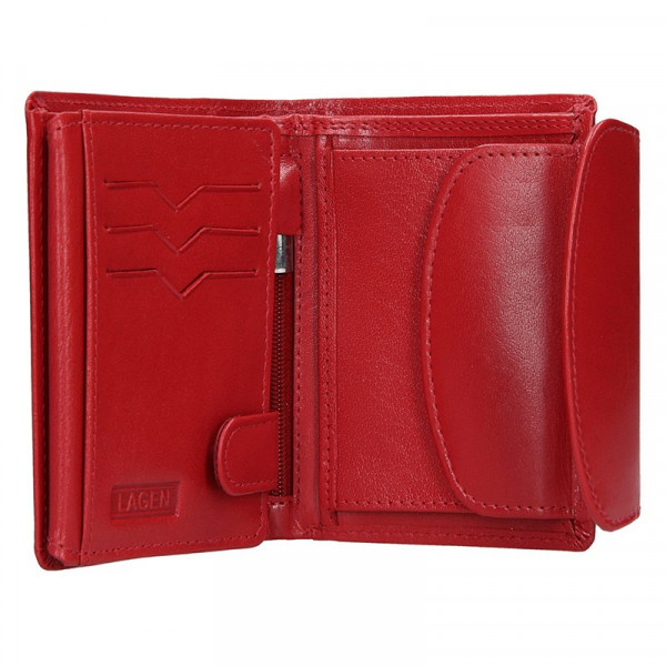 Dámska kožená peňaženka Lagen Alberta - červená