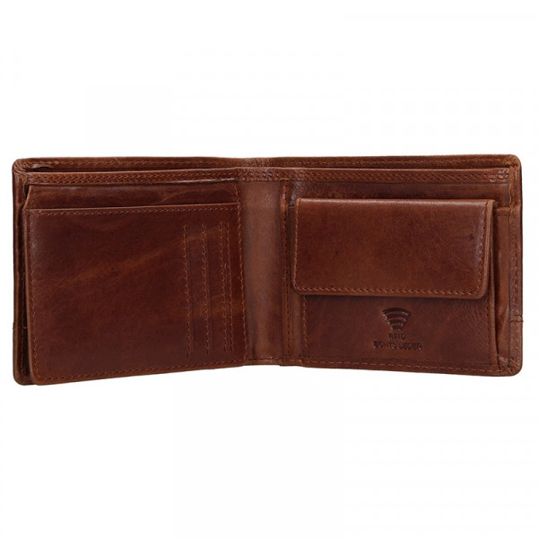 Pánska kožená peňaženka Lagen Lorenc - hnedá