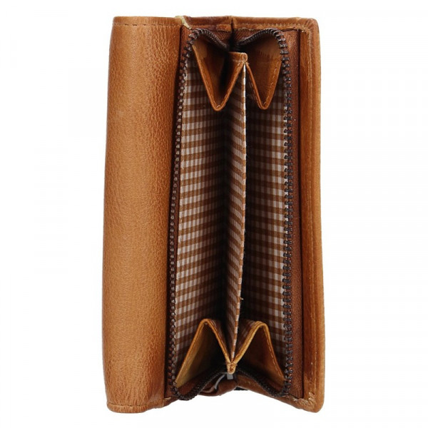 Dámska kožená peňaženka Lagen Denisa - karamelová