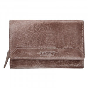 Dámska kožená peňaženka Lagen Denisa - béžovo-hnedá